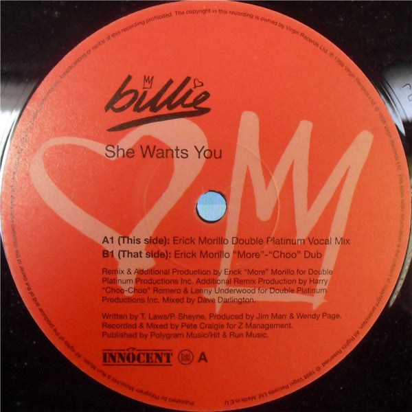 Billie Piper : She Wants You (12", Promo)