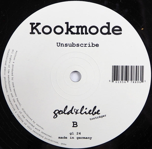 Kookmode : Rundmail / Unsubscribe (12")