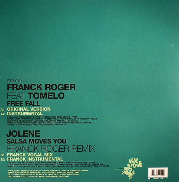 Franck Roger Feat Tomelo / Jolene Martin : Free Fall / Salsa Moves You (Franck Roger Remix) (12")