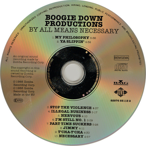 Boogie Down Productions : By All Means Necessary (CD, Album, RE)