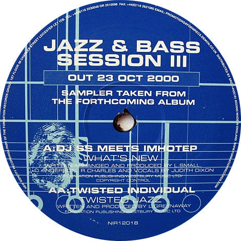 DJ SS : Jazz & Bass Session III (12", Ltd, Smplr)