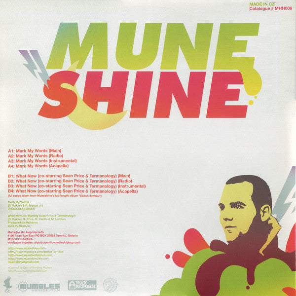 Muneshine : Mark My Words (12")