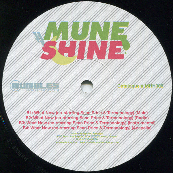 Muneshine : Mark My Words (12")