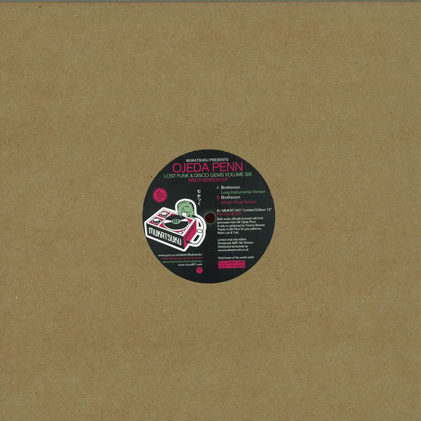 Ojeda Penn : Lost Funk & Disco Gems Volume Six (12", Ltd, 180)