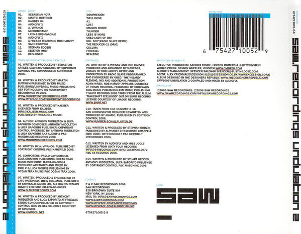 Audiofly : Undulation 2 (CD, Comp, Mixed)
