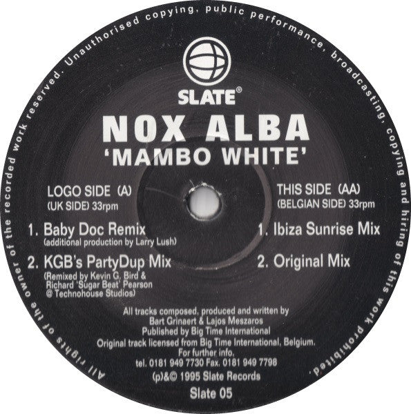 Nox Alba : Mambo White (12")