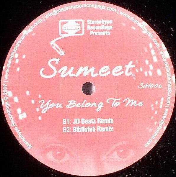 Sumeet : You Belong To Me (12")