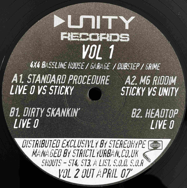 Various : Unity Records Vol 1 (12")