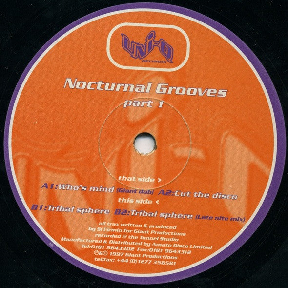 Si Firmin : Nocturnal Grooves Part 1 (12")