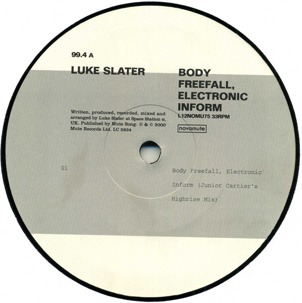 Luke Slater : Body Freefall, Electronic Inform #2 (12", RP, MPO)