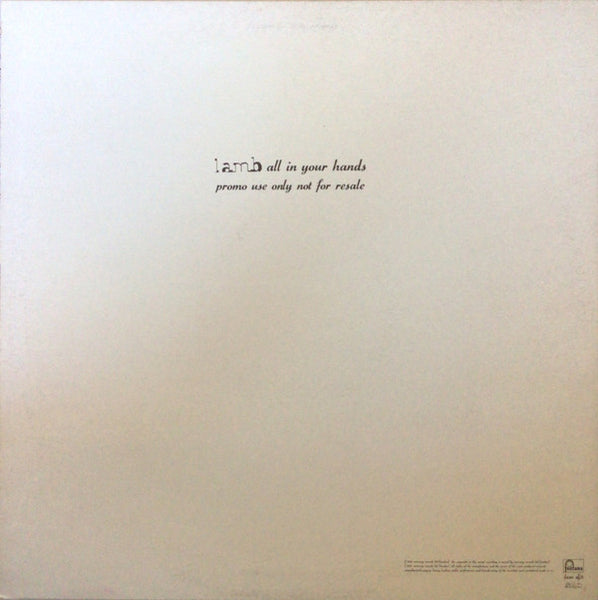 Lamb : All In Your Hands (12", Promo)