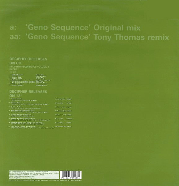 Medway vs. Pete Gawtry : Geno Sequence (12")
