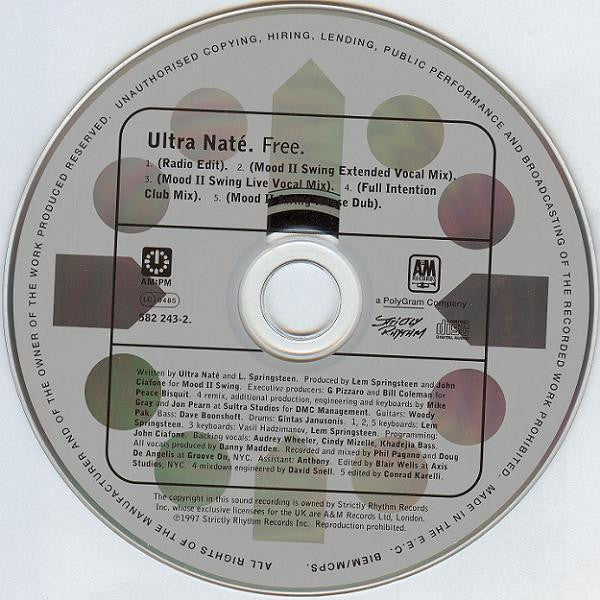 Ultra Naté : Free (The Mood II Swing / Full Intention Mixes) (CD, Single)