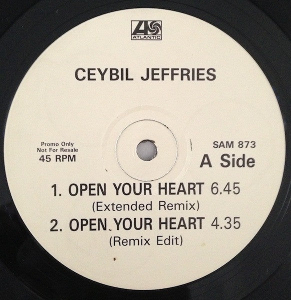 Ceybil Jeffries* : Open Your Heart (12", Promo)