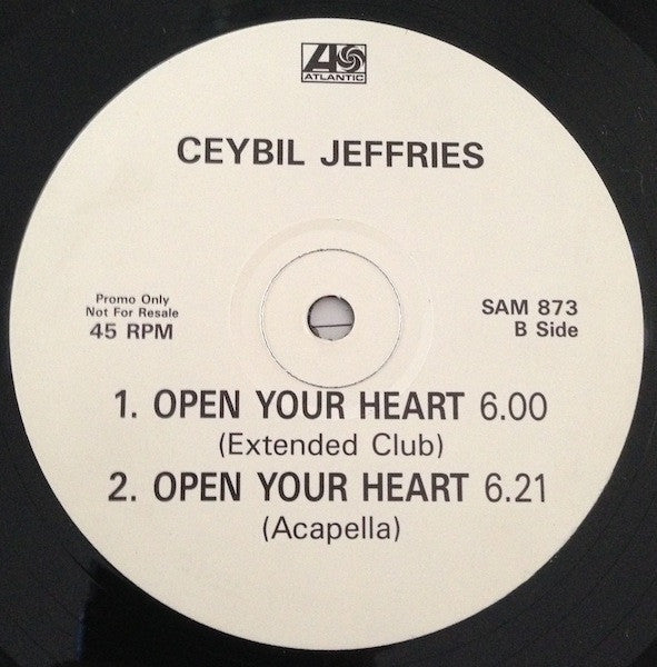 Ceybil Jeffries* : Open Your Heart (12", Promo)