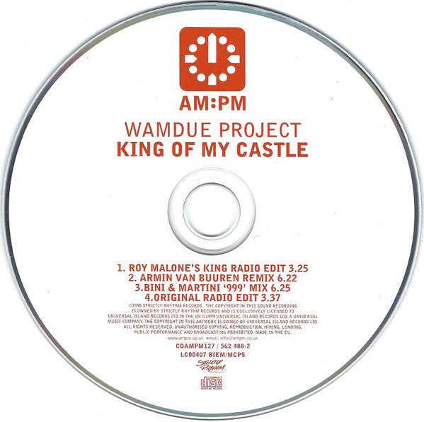 Wamdue Project : King Of My Castle (CD, Single)