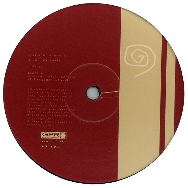 Beaumont Hannant With Lida Husik : Ormeau (12")