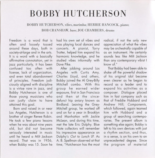 Bobby Hutcherson : Happenings (CD, Album, RE, RM)