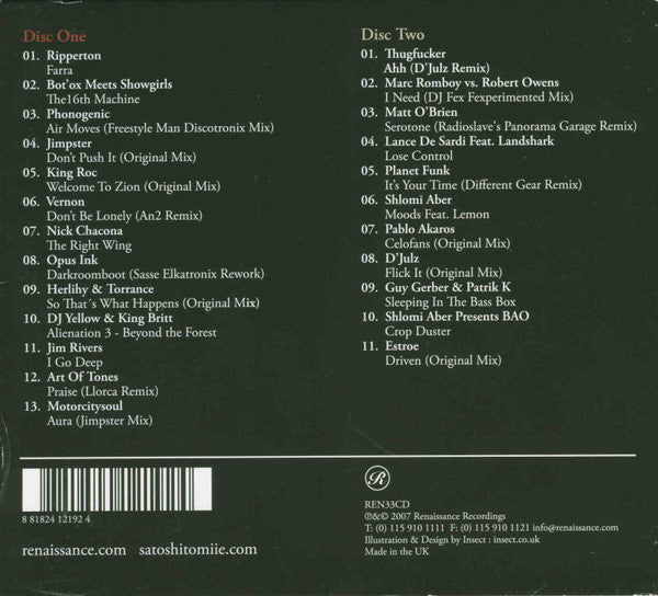 Satoshi Tomiie : Renaissance: The Masters Series, Part 9 (2xCD, Mixed)