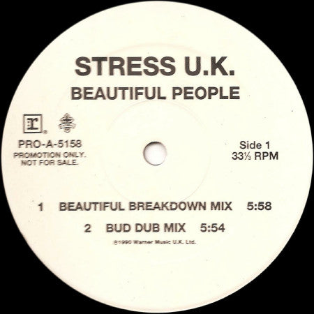 Stress (6) : Beautiful People (12", Promo)