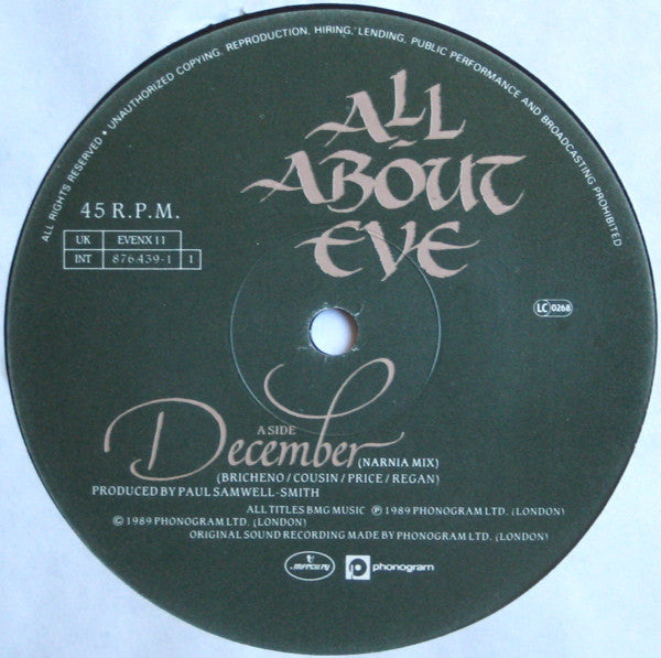 All About Eve : December (12", Single)