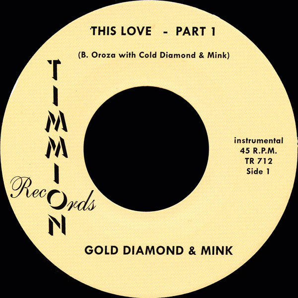 Cold Diamond & Mink : This Love (7", Single)