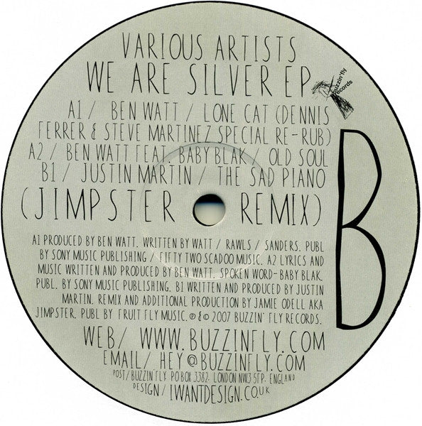 Ben Watt / Justin Martin : We Are Silver EP (12", EP)