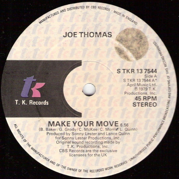 Joe Thomas : Make Your Move (12", Single)
