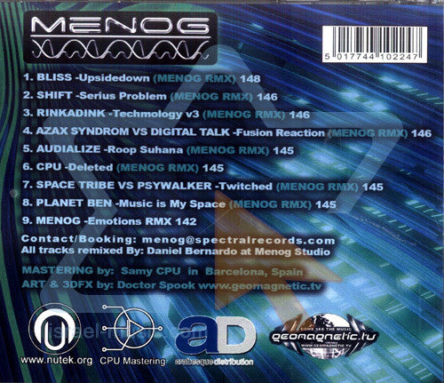 Menog : The Tribe Remixes (CD, Album)