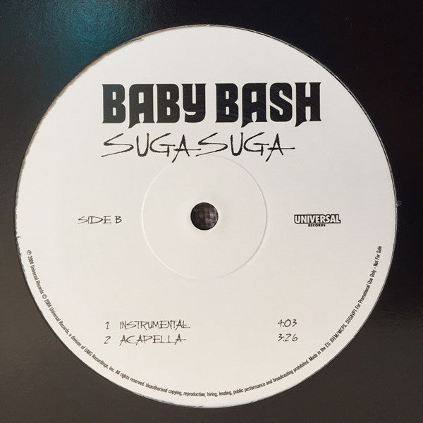 Baby Bash : Suga Suga (12", Promo)