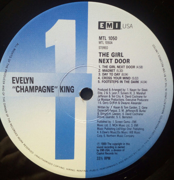 Evelyn King : The Girl Next Door (LP, Album)