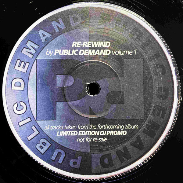 Artful Dodger Feat Craig David / Lenny Fontana : Re-Rewind By Public Demand Volume 1 (12", Ltd, Promo, Smplr)