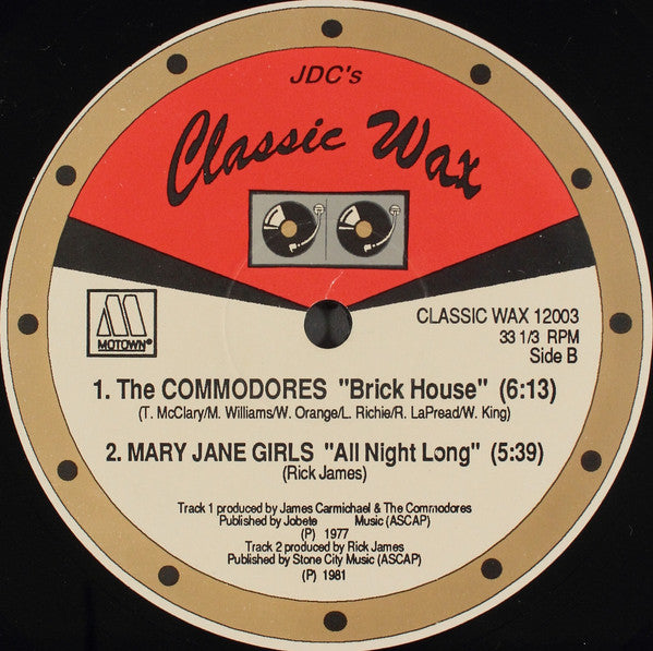 Marvin Gaye / Commodores / Mary Jane Girls : Got To Give It Up / Brick House / All Night Long (12")