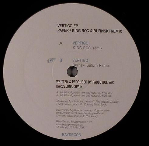 Paper : Vertigo EP Remixes (12")