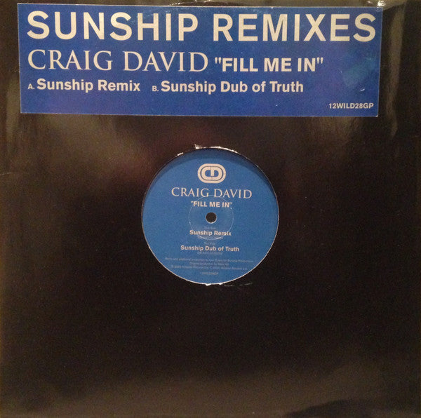 Craig David : Fill Me In (Sunship Remixes) (12")