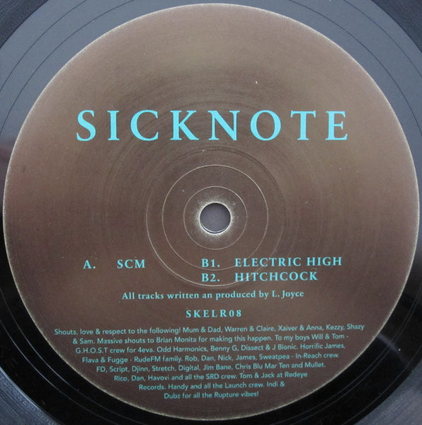Sicknote (5) : SCM / Electric High / Hitchcock (12", Single)