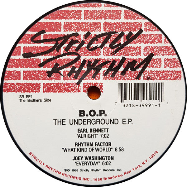 B.O.P. : The Underground E.P. (12", EP)