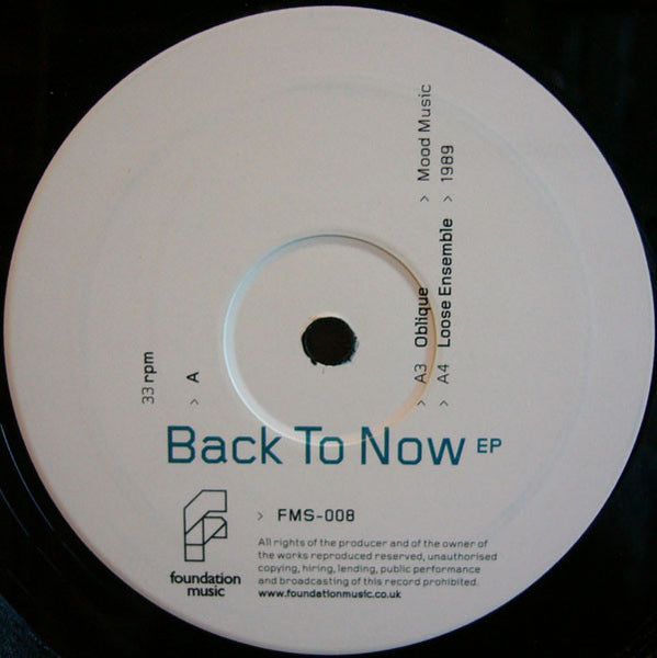 Various : Back To Now EP (12")