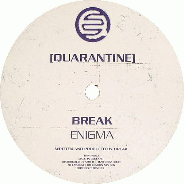 Break : Enigma (12", S/Sided, Etch)