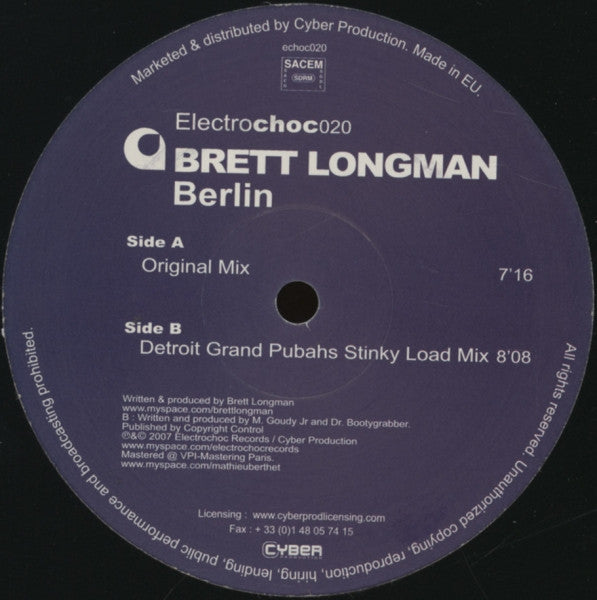 Brett Longman : Berlin (12")