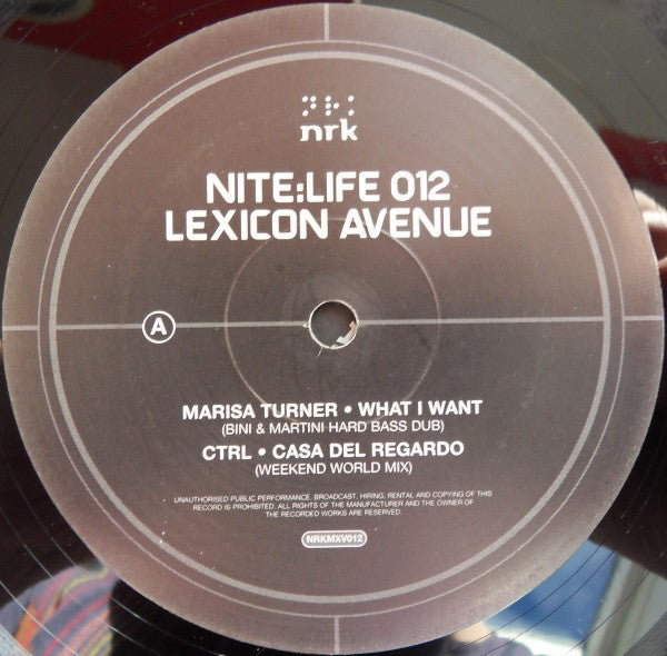 Lexicon Avenue : Nite:Life 012 (2xLP, Comp)