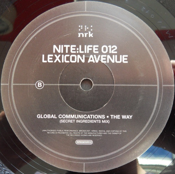 Lexicon Avenue : Nite:Life 012 (2xLP, Comp)