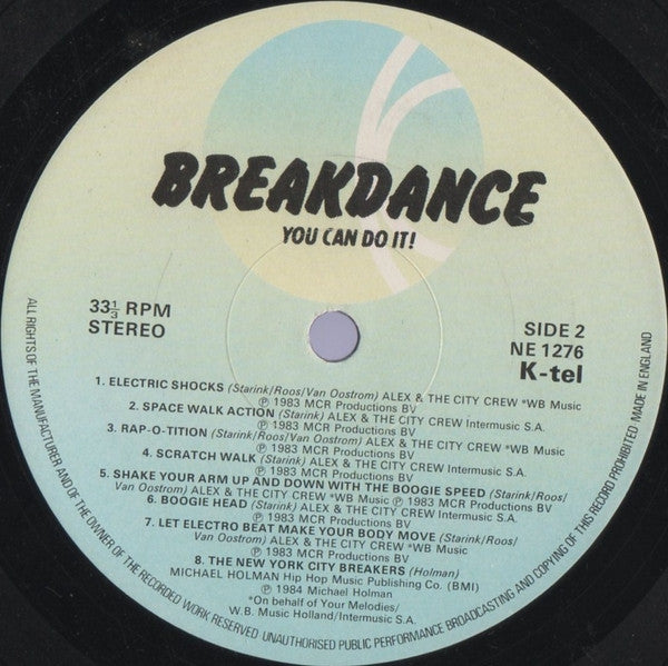 Various / Alex And The City Crew : Breakdance (LP, Album, Pos)