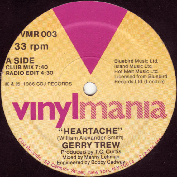 Gerry Trew : Heartache (12")