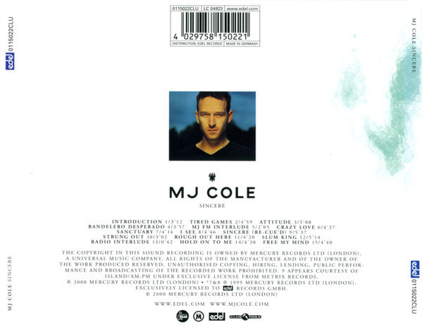MJ Cole : Sincere (CD, Album)