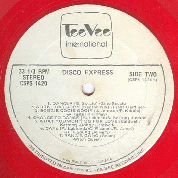 Various : Red Hot Disco Express (LP, Comp, Red)