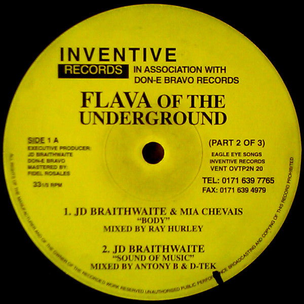 Various : Flava Of The Underground (Part 2 Of 3) (12")