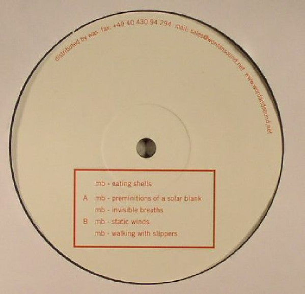 Marco Bernardi : Eating Shells (12", EP)