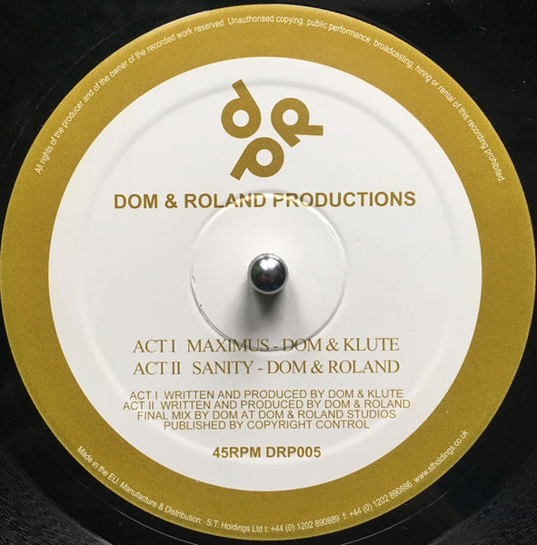 Dominic Angus Et Klute : Maximus (12")