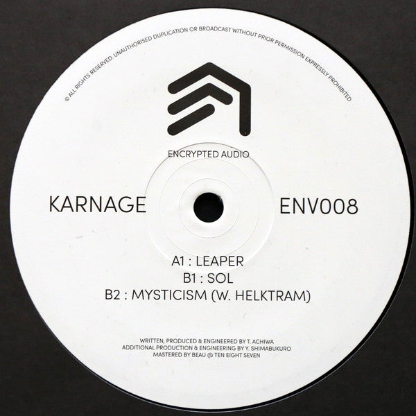 Karnage (8) : ENV008 (12", Ltd)